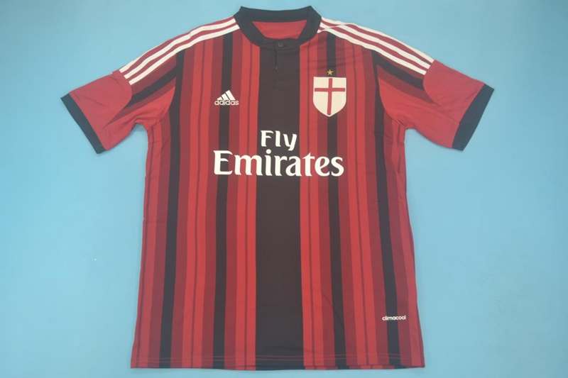 AAA(Thailand) AC Milan 2014/15 Home Retro Soccer Jersey