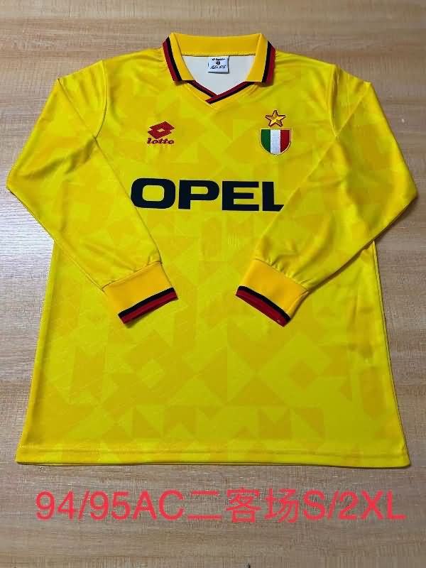 AAA(Thailand) AC Milan 1994/95 Third Retro Long Sleeve Soccer Jersey