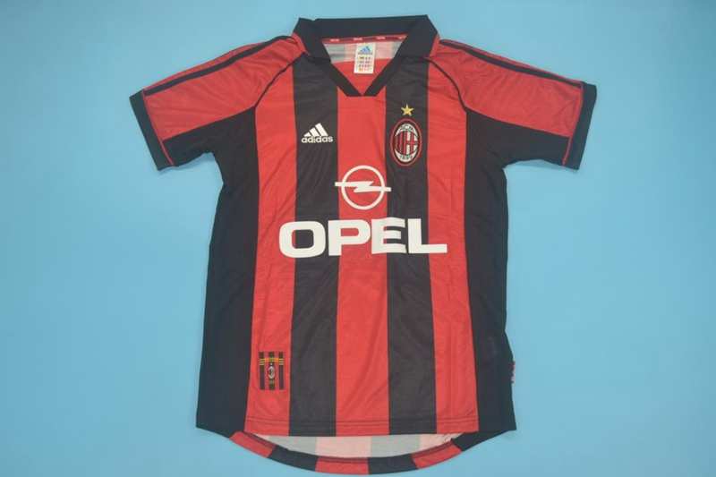 AAA(Thailand) AC Milan 1998/99 Home Retro Soccer Jersey