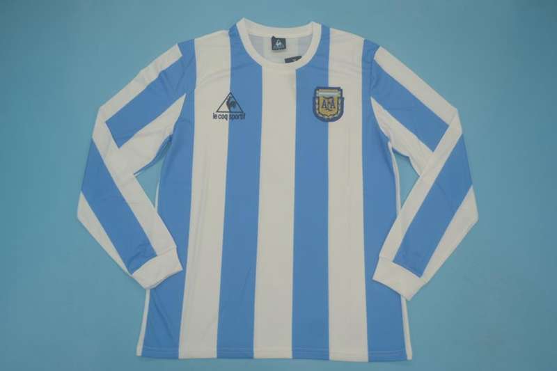 AAA(Thailand) Argentina 1986 Home Retro Long Soccer Jersey