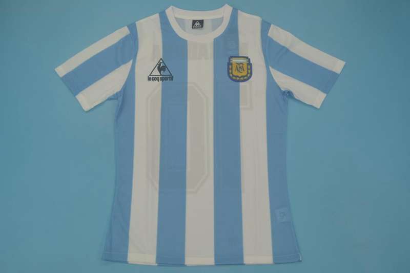 AAA(Thailand) Argentina 1986 Home Retro Soccer Jersey (Player)