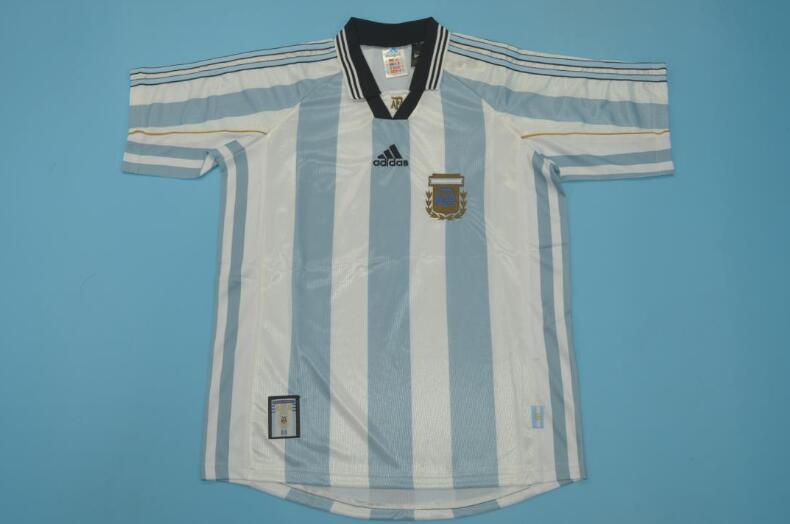 AAA(Thailand) Argentina 1998 Home Retro Soccer Jersey