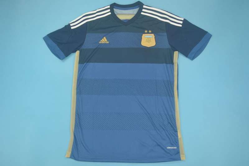 AAA(Thailand) Argentina 2014 Away Retro Soccer Jersey