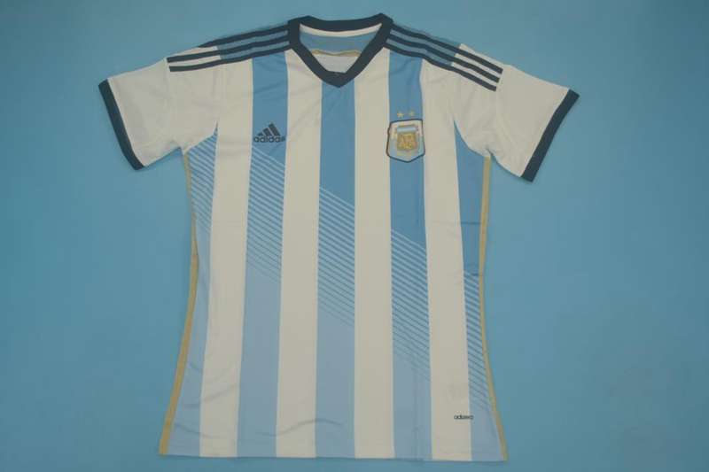 AAA(Thailand) Argentina 2014 Home Retro Soccer Jersey (Player)