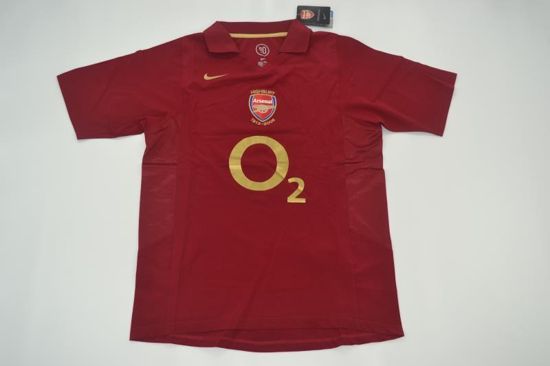 AAA(Thailand) Arsenal 2005/06 Home Retro Soccer Jersey