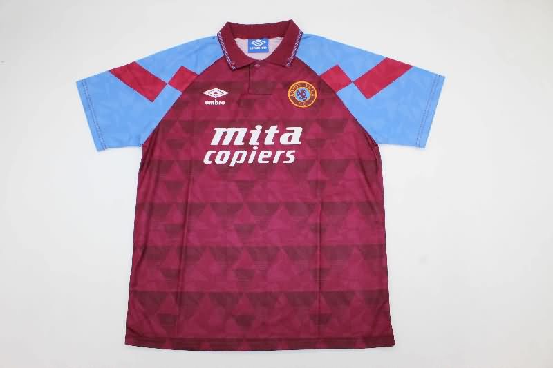 AAA(Thailand) Aston Villa 1990/92 Home Retro Soccer Jersey