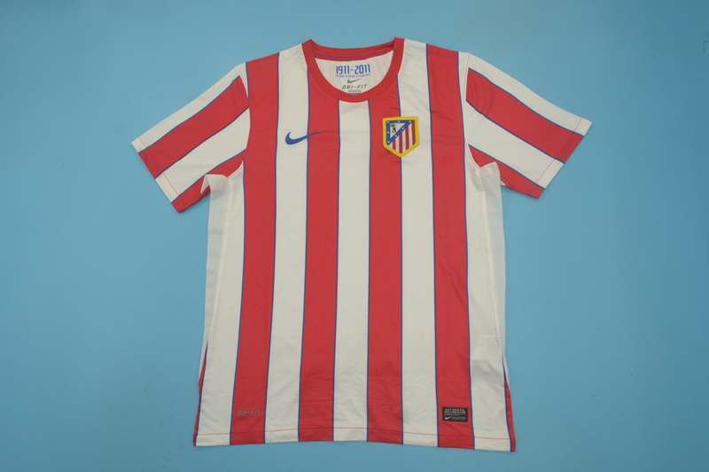 AAA(Thailand) Atletico Madrid 2011/12 Home Retro Soccer Jersey