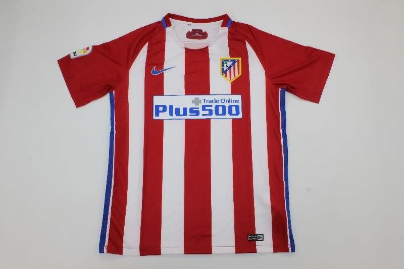 AAA(Thailand) Atletico Madrid 2016/17 Home Retro Soccer Jersey