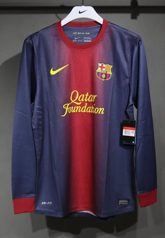 AAA(Thailand) Barcelona 2012/13 Home Long Slevee Retro Soccer Jersey (Player)