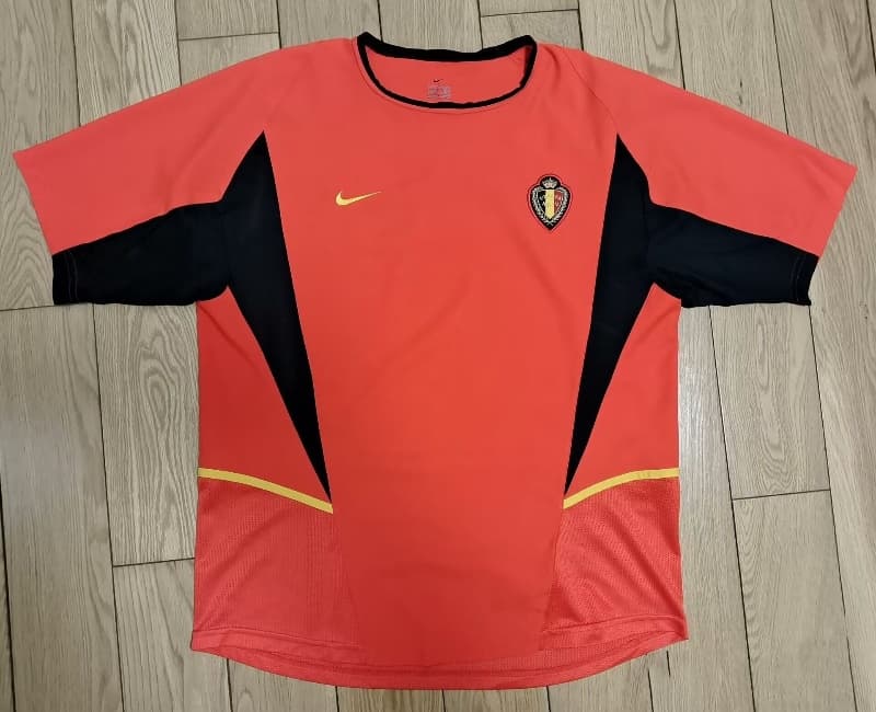 AAA(Thailand) Belgium 2002 Home Retro Soccer Jersey AAA(Thailand) Belgium 2002 Home Retro Soccer Jersey