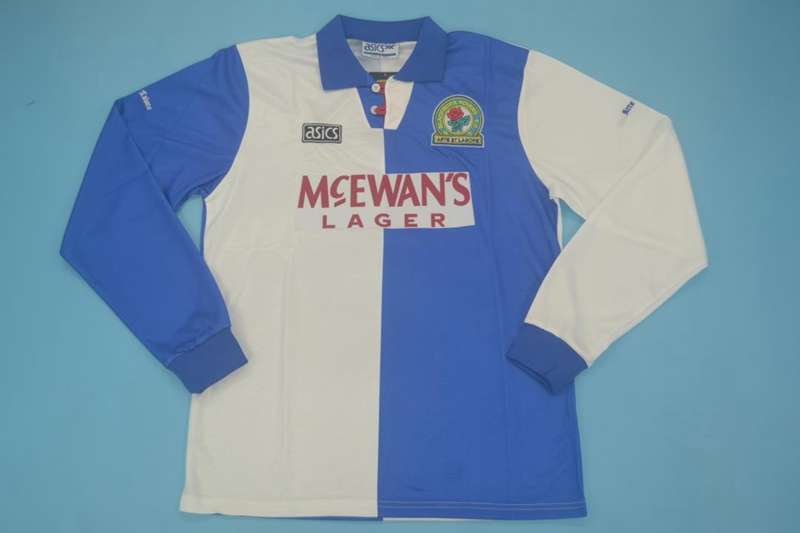 AAA(Thailand) Blackburn 1994/95 Home Retro Long Soccer Jersey