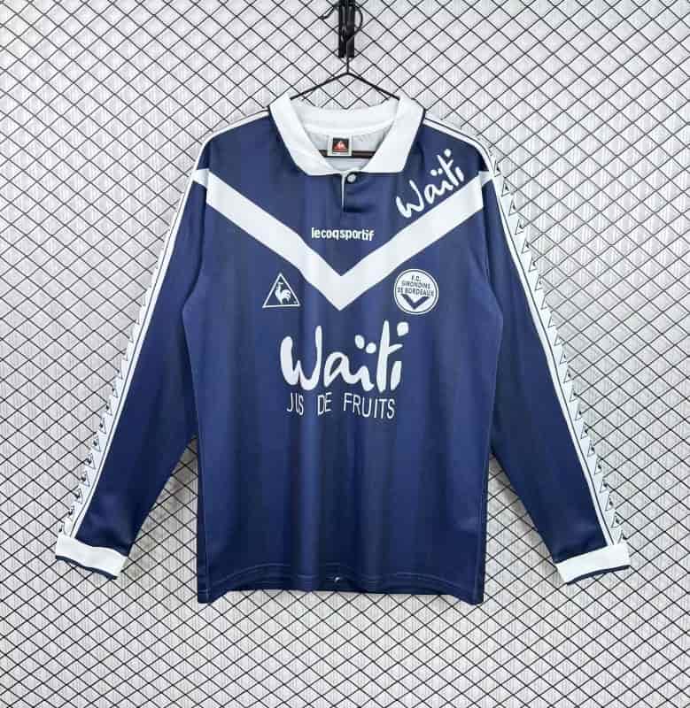 AAA(Thailand) Bordeaux 1996/97 Home Retro Long Sleeve Soccer Jersey AAA(Thailand) Bordeaux 1996/97 Home Retro Long Sleeve Soccer Jersey