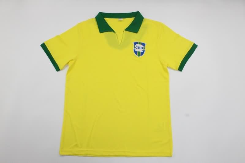 AAA(Thailand) Brazil 1957 Retro Home Soccer Jersey