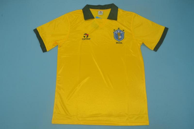 AAA(Thailand) Brazil 1988 Retro Home Soccer Jersey