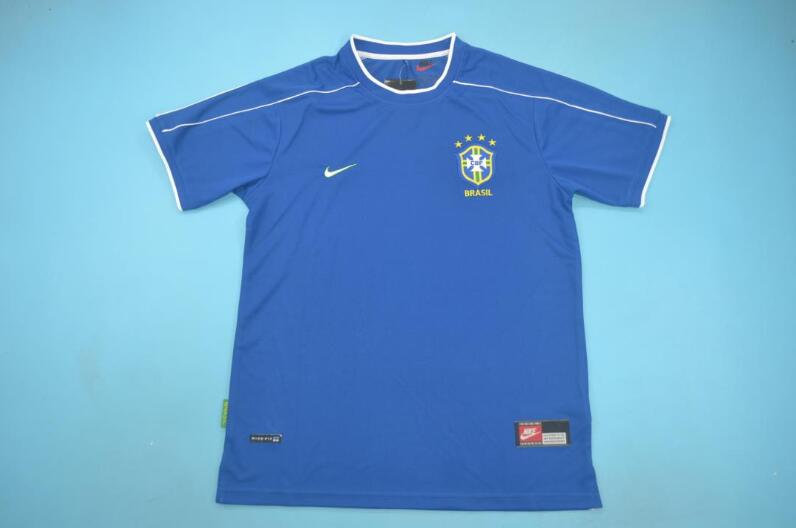 AAA(Thailand) Brazil 1998 Retro Away Soccer Jersey