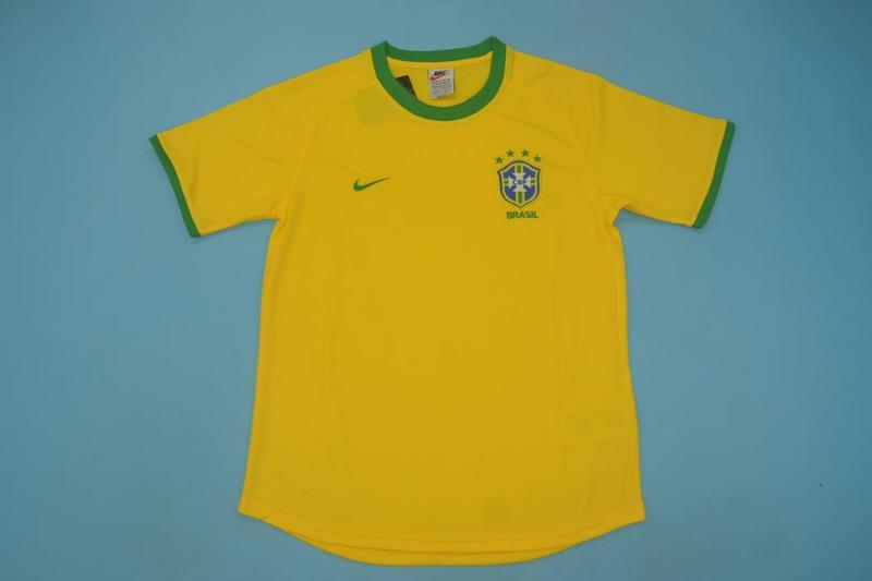 AAA(Thailand) Brazil 2000 Retro Home Soccer Jersey