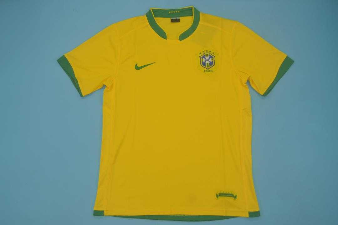 AAA(Thailand) Brazil 2006 Retro Home Soccer Jersey