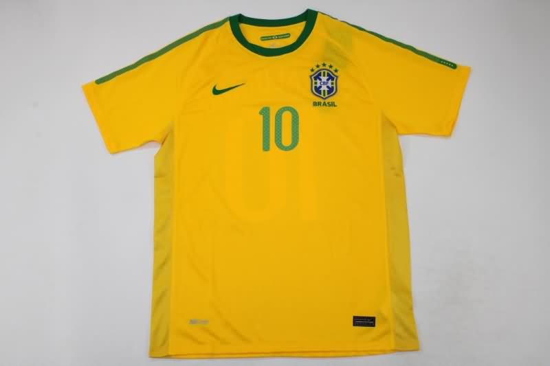 AAA(Thailand) Brazil 2010 Home Retro Soccer Jersey