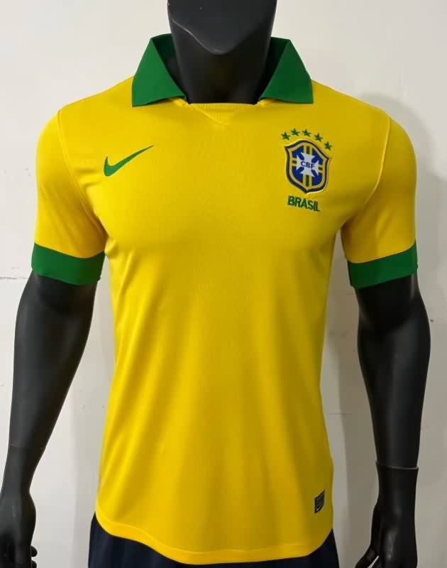 AAA(Thailand) Brazil 2013 Home Retro Soccer Jersey