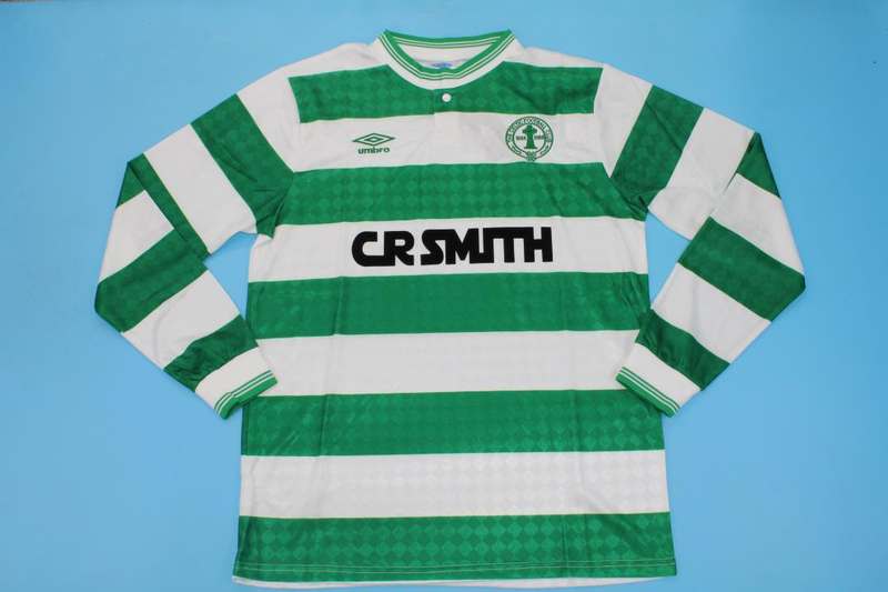 AAA(Thailand) Celtic 1987/89 Home Long Sleeve Retro Soccer Jersey