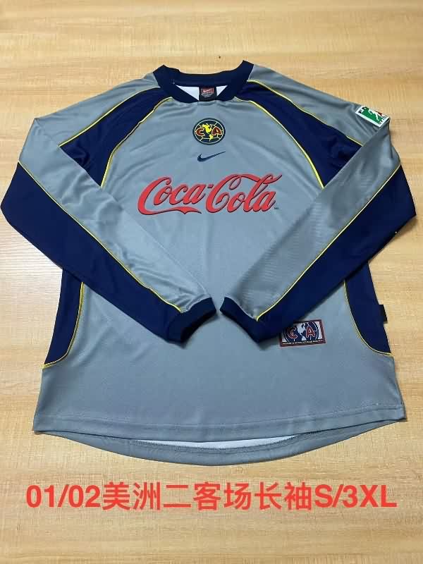 AAA(Thailand) Club America 2001/02 Third Long Sleeve Retro Soccer Jersey