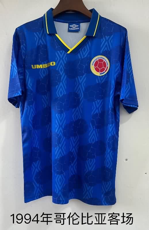 AAA(Thailand) Colombia 1994 Away Retro Soccer Jersey