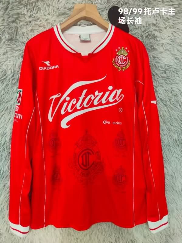 AAA(Thailand) Deportivo Toluca 1998/99 Home Retro Long Sleeve Soccer Jersey
