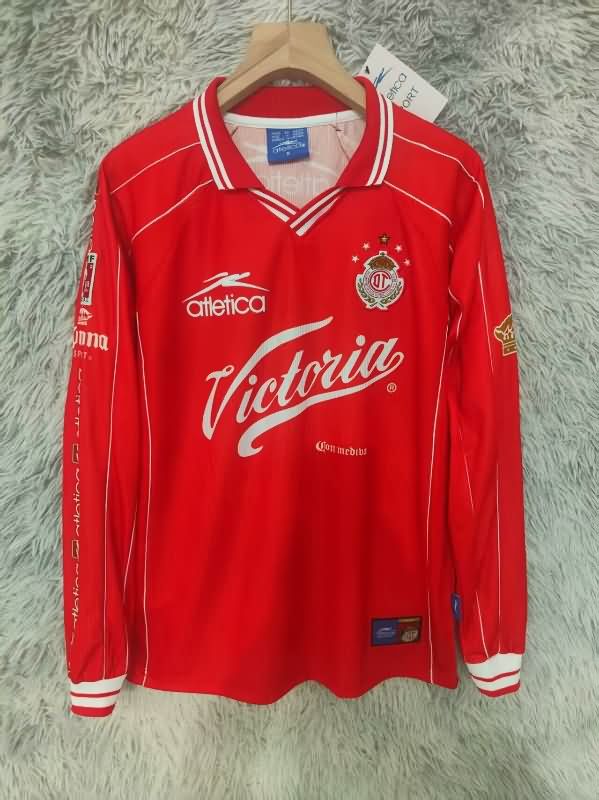 AAA(Thailand) Deportivo Toluca 1999/00 Home Retro Long Sleeve Soccer Jersey