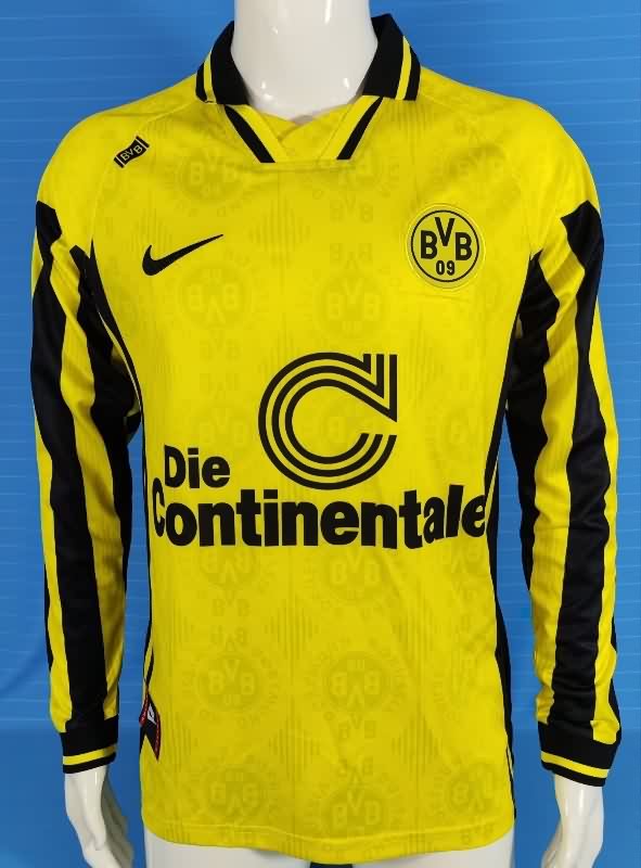 AAA(Thailand) Dortmund 1996/97 Home Retro Long Sleeve Soccer Jersey