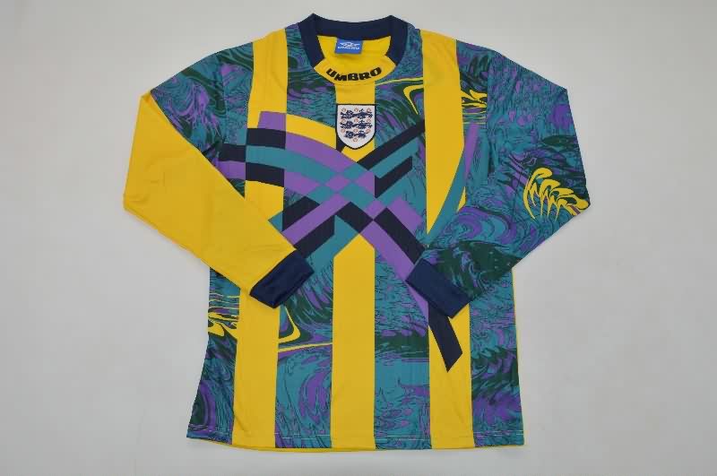 AAA(Thailand) England 1995 Goalkeeper Long Sleeve Retro Soccer Jersey