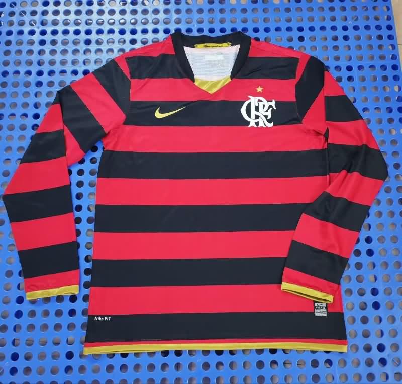 AAA(Thailand) Flamengo 2008 Home Retro Long Sleeve Soccer Jersey