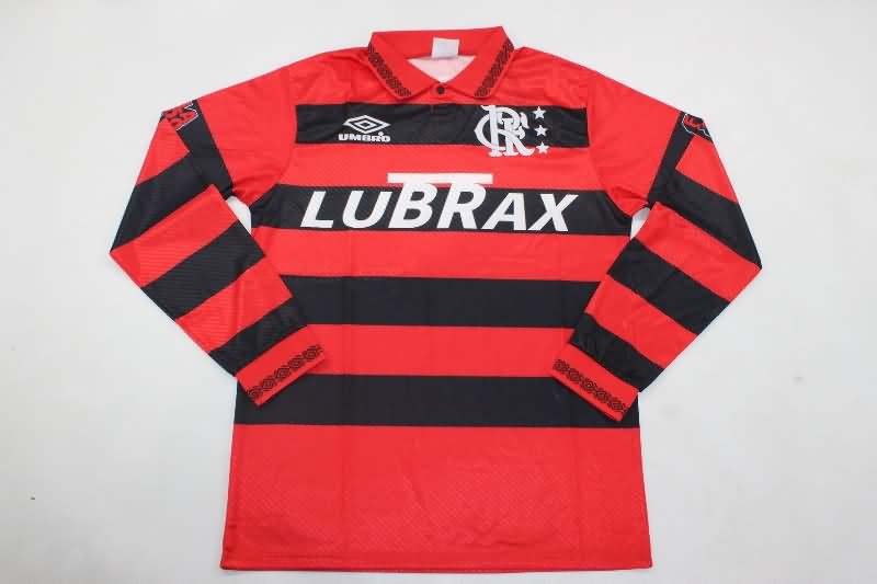 AAA(Thailand) Flamengo 1992/93 Home Retro Long Sleeve Soccer Jersey