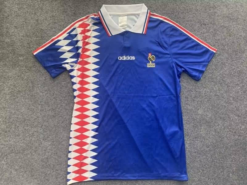 AAA(Thailand) France 1994 Home Retro Soccer Jersey