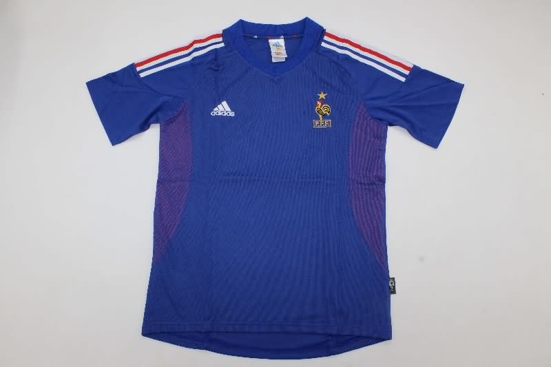 AAA(Thailand) France 2002 Retro Home Soccer Jersey
