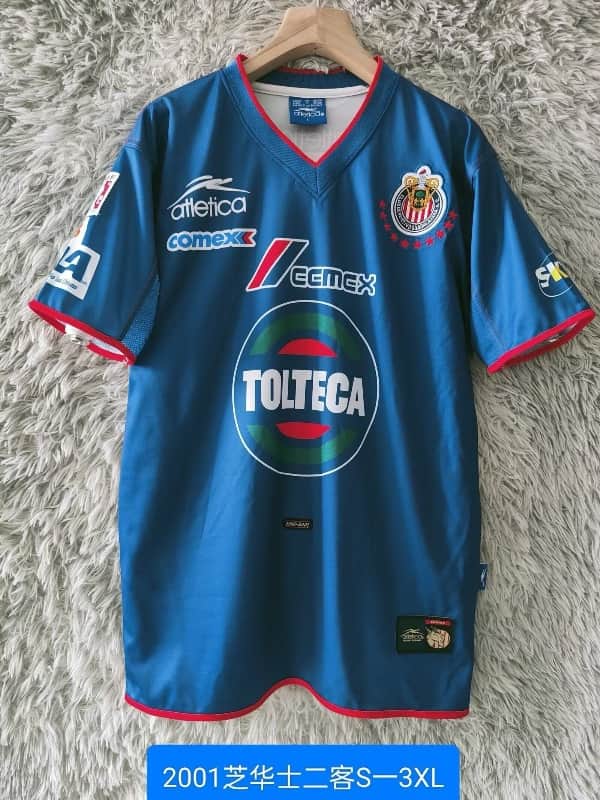 AAA(Thailand) Guadalajara 2001/02 Third Retro Soccer Jersey