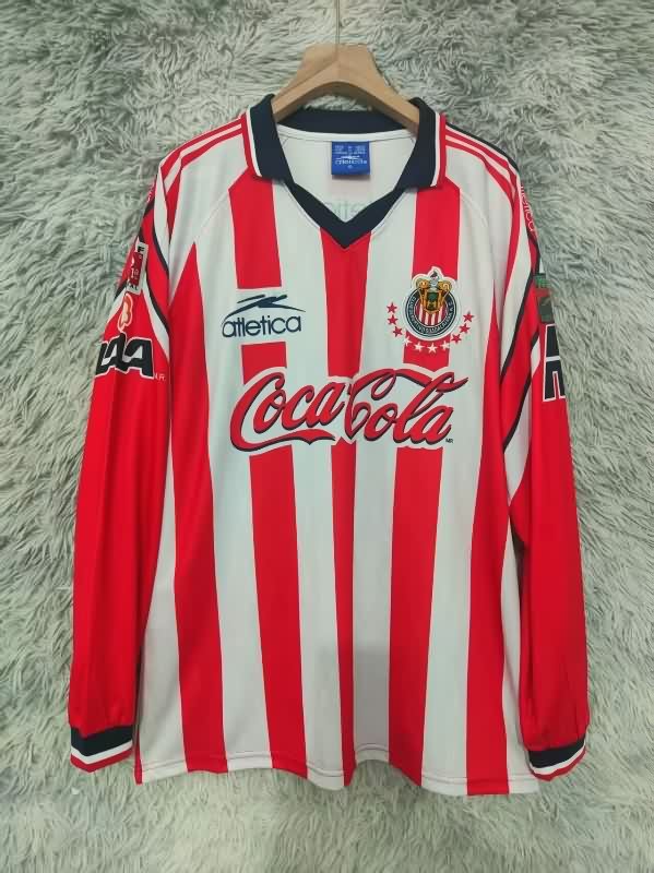 AAA(Thailand) Guadalajara 1998/99 Home Long Sleeve Retro Soccer Jersey