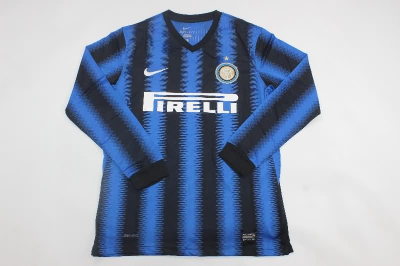 AAA(Thailand) Inter Milan 2010/11 Home Retro Long Soccer Jersey