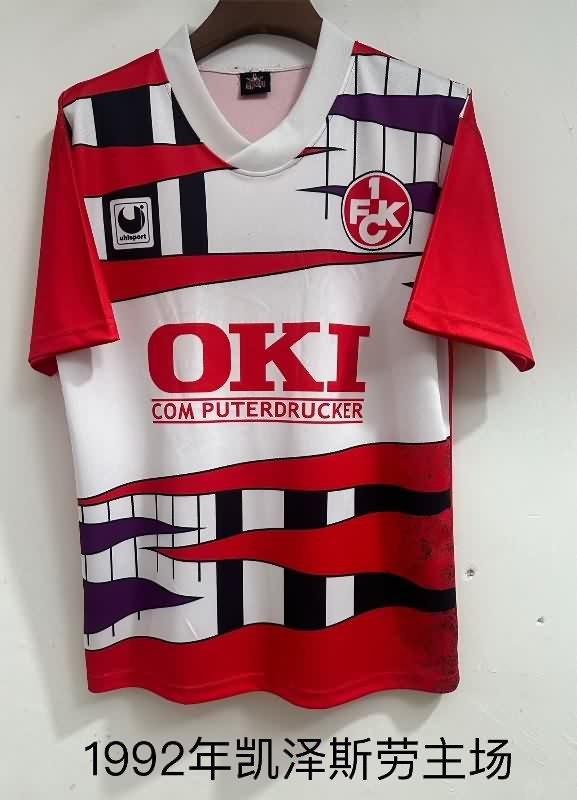 AAA(Thailand) Kaiserslautern 1991/92 Home Retro Soccer Jersey
