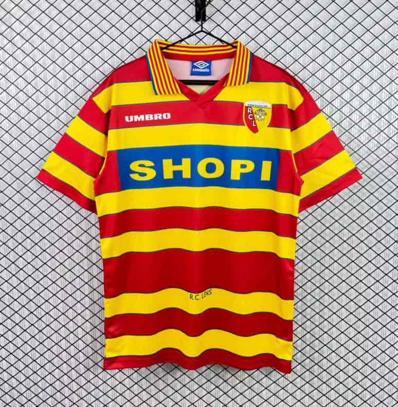 AAA(Thailand) Lens 1996/97 Home Retro Soccer Jersey AAA(Thailand) Lens 1996/97 Home Retro Soccer Jersey