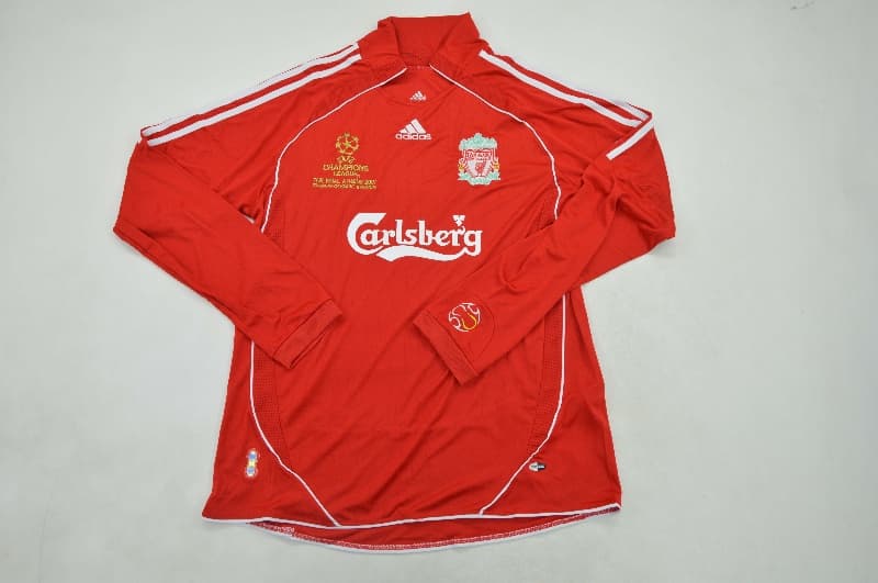 AAA(Thailand) Liverpool 2006/08 Home Long Sleeve Retro Soccer Jersey
