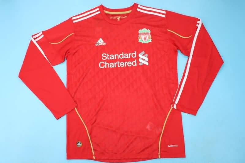 AAA(Thailand) Liverpool 2010/12 Home Long Sleeve Retro Soccer Jersey