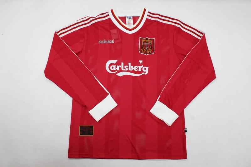 AAA(Thailand) Liverpool 1995/96 Home Long Sleeve Retro Soccer Jersey