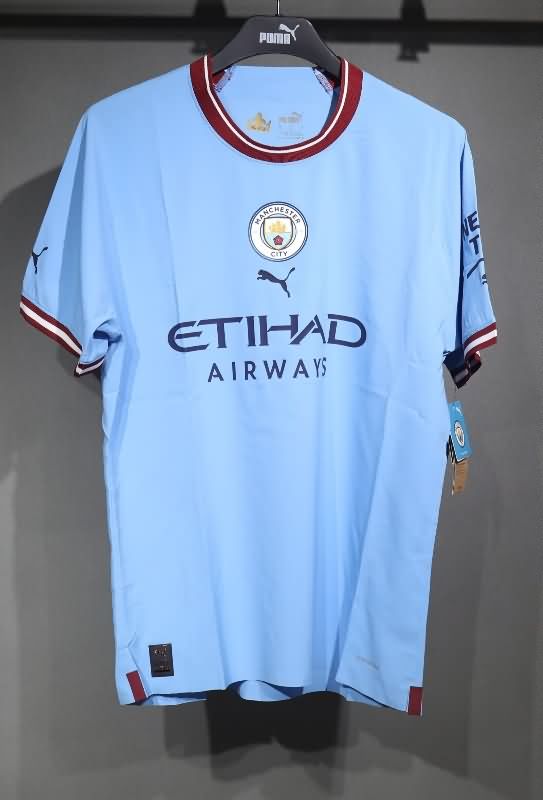 AAA(Thailand) Manchester City 2022/23 Home Retro Soccer Jersey (Player)