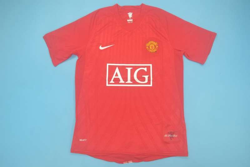AAA(Thailand) Manchester United 07/09 Home Retro Soccer Jersey