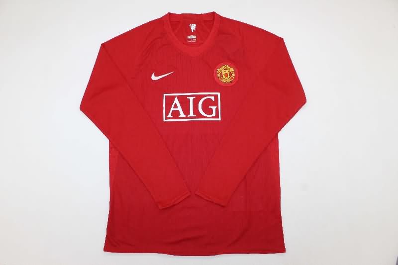 AAA(Thailand) Manchester United 2007/09 Home Long Retro Soccer Jersey (Player)