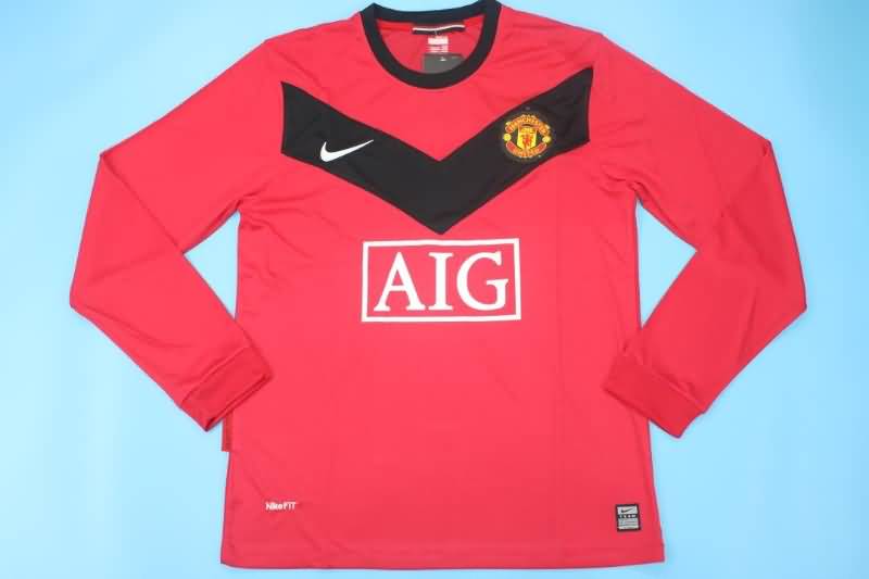 AAA(Thailand) Manchester United 09/10 Home Long Retro Soccer Jersey