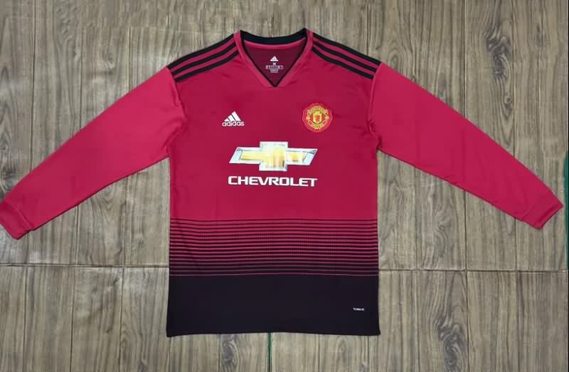 AAA(Thailand) Manchester United 2018/19 Home Retro Long Soccer Jersey