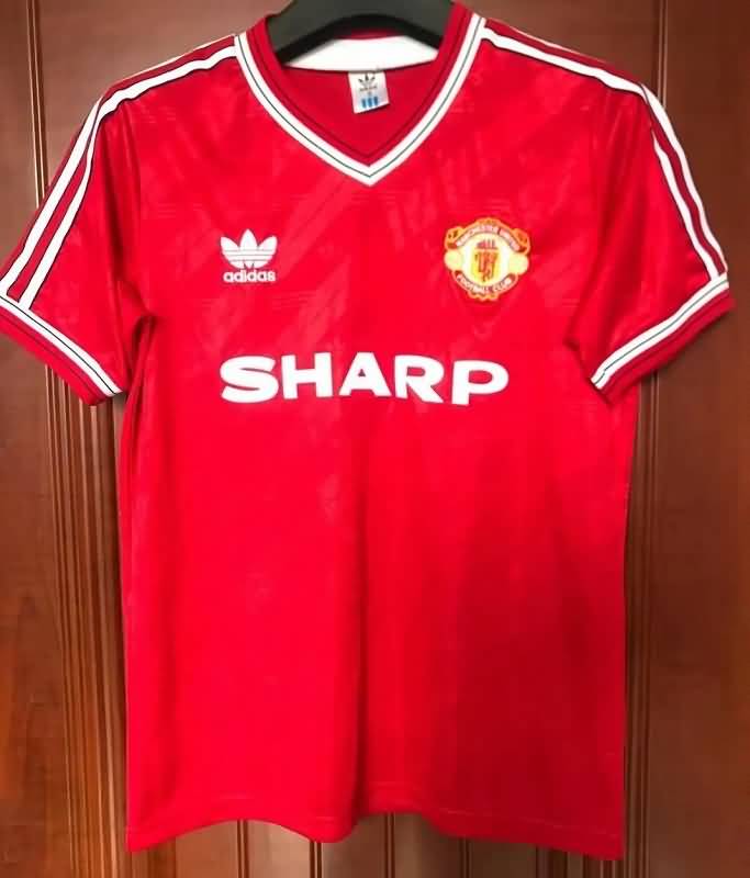 AAA(Thailand) Manchester United 86/88 Home Retro Soccer Jersey