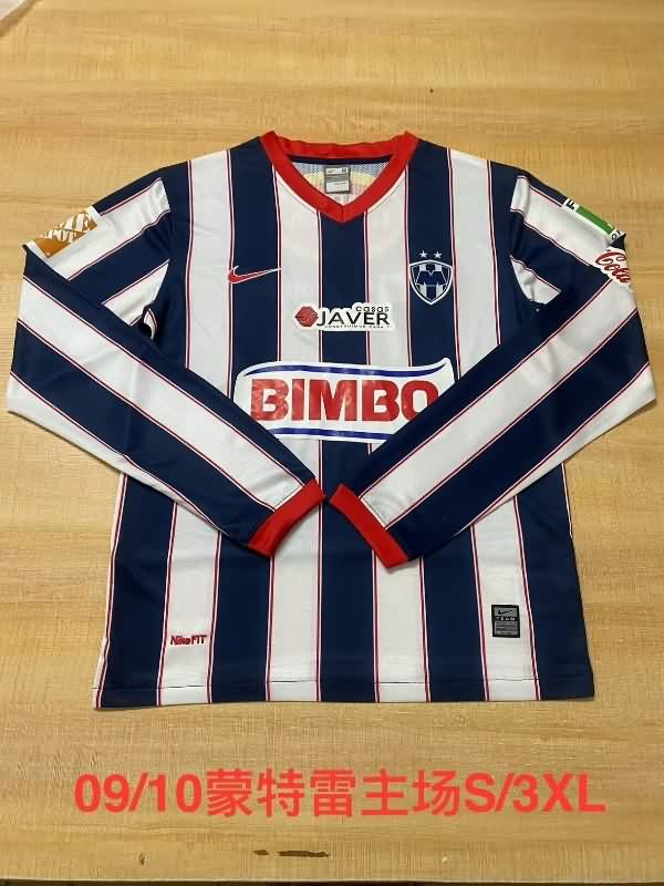 AAA(Thailand) Monterrey 2009/10 Home Retro Long Sleeve Soccer Jersey
