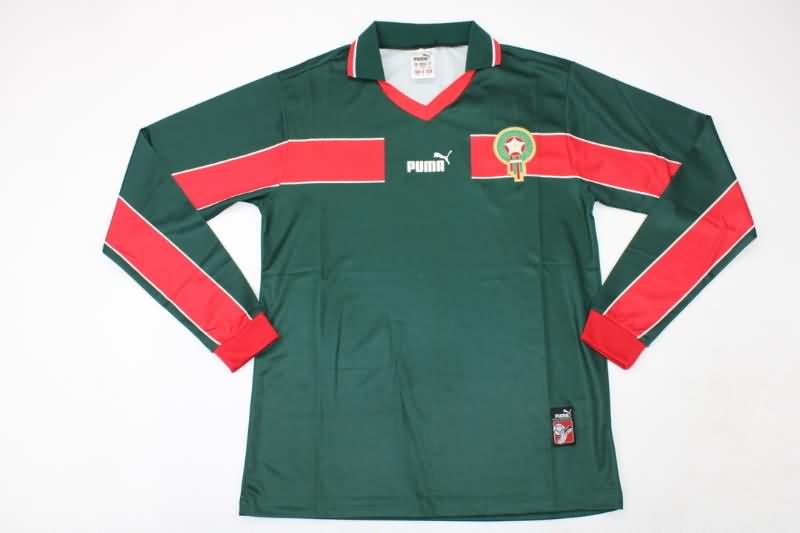 AAA(Thailand) Morocco 1998 Away Long Sleeve Retro Soccer Jersey